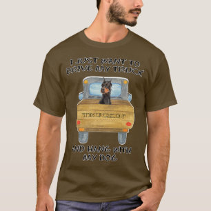 LKW Driving Dog Doberman Pinscher T-Shirt