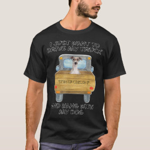 LKW Driving Dog Greyhound w Glasser T-Shirt