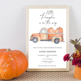 LKW eine kleine Pumpkin Fall Baby Dusche Einladung