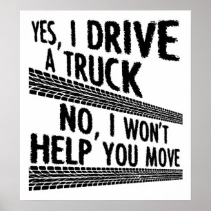 Lkw fahren Lustiges Poster