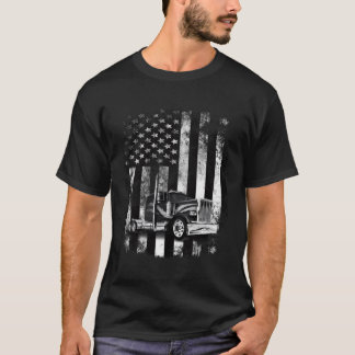 LKW-Fahrer Amerikanischer Flag Trucker T-Shirt