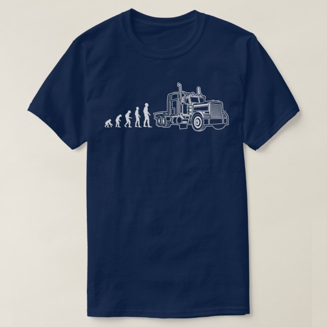 Lkw-Fahrer Funny Lkw Evolution Geschenk 1 T-Shirt (Design vorne)