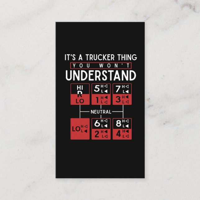 LKW-Fahrer Funny Trucker Sprichwort Visitenkarte (Vorderseite)