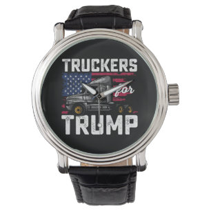 LKW-Fahrer für Trump Präsidentschaftswahl Vintage Armbanduhr