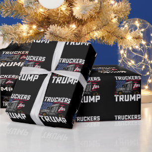 LKW-Fahrer für Trump Präsidentschaftswahl Vintage Geschenkpapier