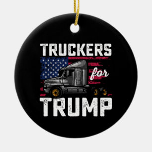 LKW-Fahrer für Trump Präsidentschaftswahl Vintage Keramik Ornament