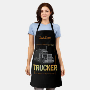 LKW-Fahrer Geboren um LKW Retro-Fahrer Vintage Schürze