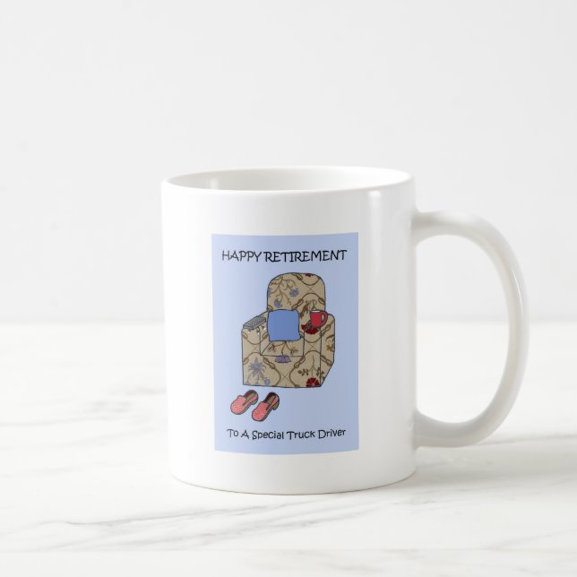LKW-Fahrer-glücklicher Ruhestand Kaffeetasse (Rechts)