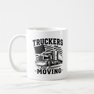 LKW-Fahrer halten Amerika in Bewegung Kaffeetasse