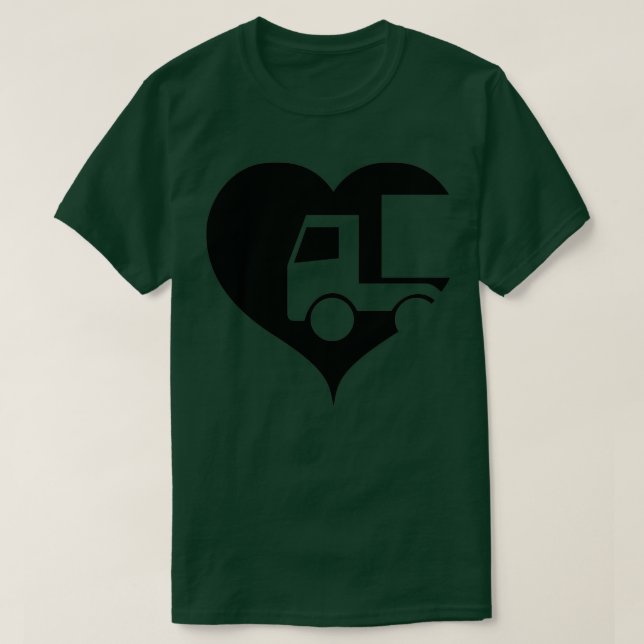 LKW-Fahrer Herzgeschenk T-Shirt (Design vorne)