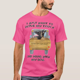 Lkw-Fahrer Hund Belgische Schafhunde T-Shirt