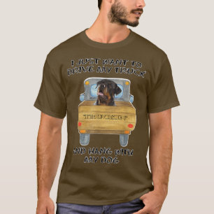 Lkw-Fahrer Hund Rottweiler T-Shirt