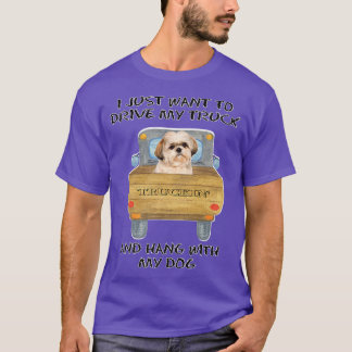 Lkw-Fahrer Hund Shih Tzu T-Shirt