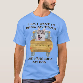 Lkw-Fahrer Hund Sibirien Husky T-Shirt