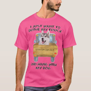 Lkw-Fahrer Hund Sibirien Husky T-Shirt
