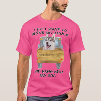 Lkw-Fahrer Hund Sibirien Husky T-Shirt
