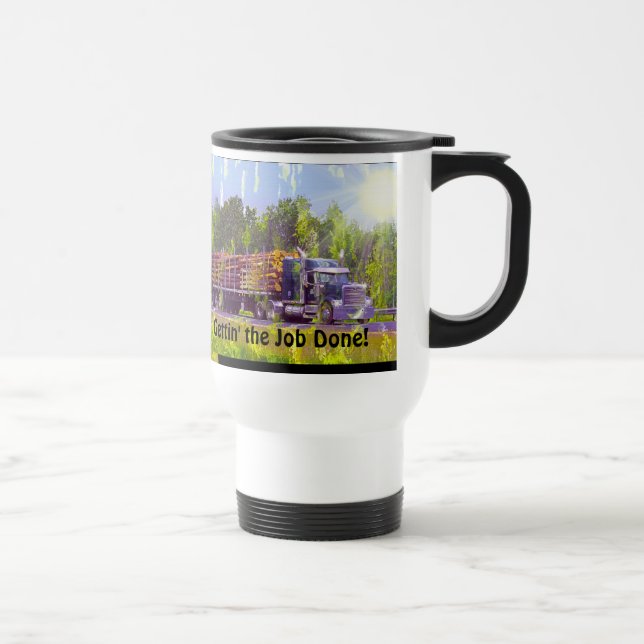 Lkw-Fahrer Kaffeepause Drink Tasse (Rechts)