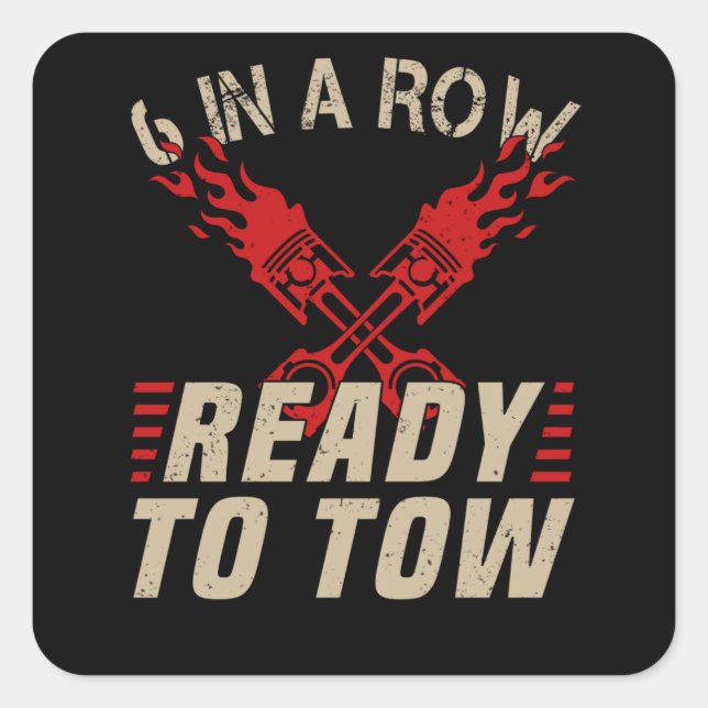 LKW-Fahrer Lastkraftwagen Lastkraftwagen Lastkraft Quadratischer Aufkleber (Vorderseite)