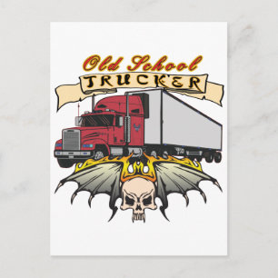 LKW-Fahrer Postkarte
