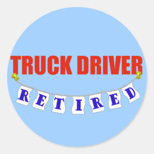 LKW-Fahrer Runder Aufkleber