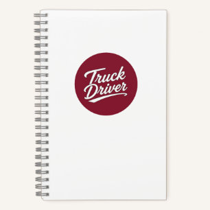 LKW-Fahrer-Script-Typografie-Geschenk Notizbuch