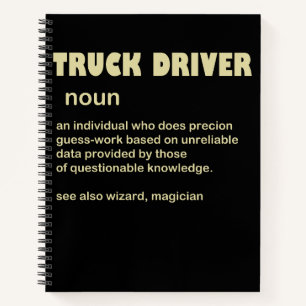 LKW-Fahrer-Substantiv - LKW-Fahrergeschenk Notizbuch