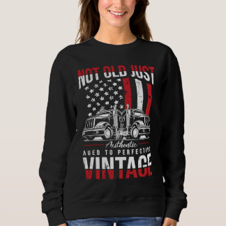 LKW-Fahrer US-Flagge LKW-Fahren Großer LKW Alter M Sweatshirt