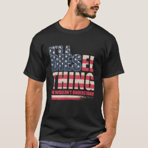 Lkw-Fahrergeschenke für Männer Diesel-Lastkraftwag T-Shirt