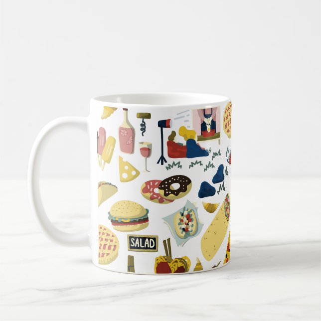 LKW-Fest: Cartoon Muster Kaffeetasse (Links)