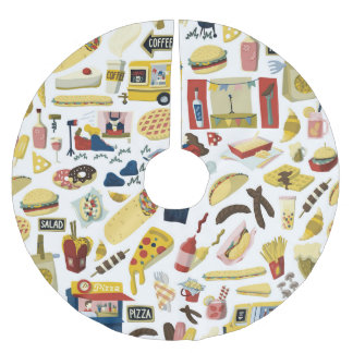 LKW-Fest: Cartoon Muster Polyester Weihnachtsbaumdecke