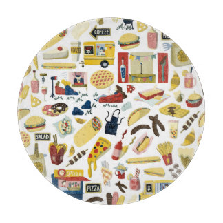 LKW-Fest: Cartoon Muster Schneidebrett