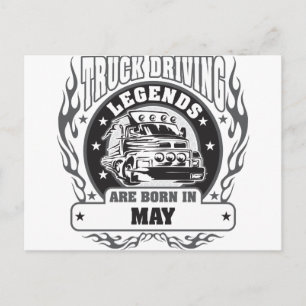 Lkw-Führerbücher sind im Mai Geboren Postkarte