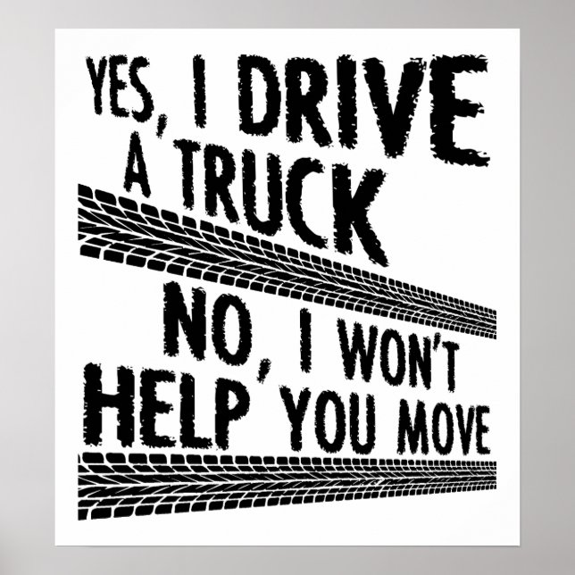 LKW Funny Poster fahren (Vorne)