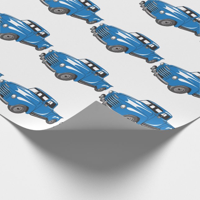 LKW für klassischen Lieferwagen Geschenkpapier (Ecke)