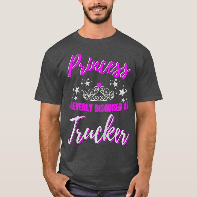 LKW-Geschenke für Frauen Big Rig Female Truck T-Shirt (Vorderseite)