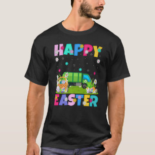 LKW Happy Oaster Funny Garbage Truck Ostersonne T-Shirt
