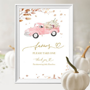LKW Herbst Mädchen Baby Shower Geschenke Danke Sch Poster