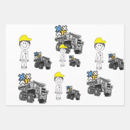 Lkw-Herzlast - FIFOHearen Geschenkpapier Set