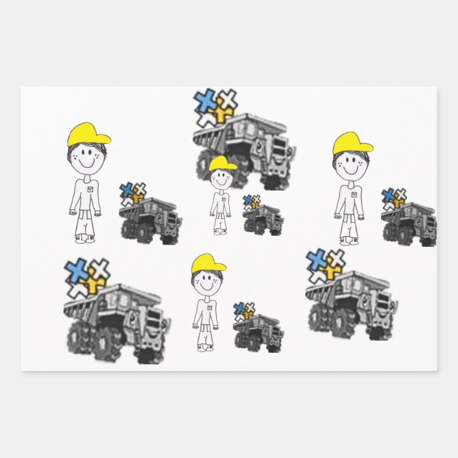 Lkw-Herzlast - FIFOHearen Geschenkpapier Set (Vorderseite)