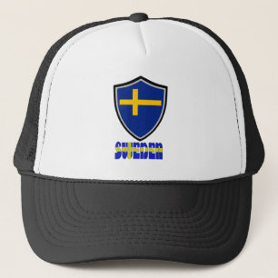 LKW-Hut auf der schwedischen Flagge Truckerkappe