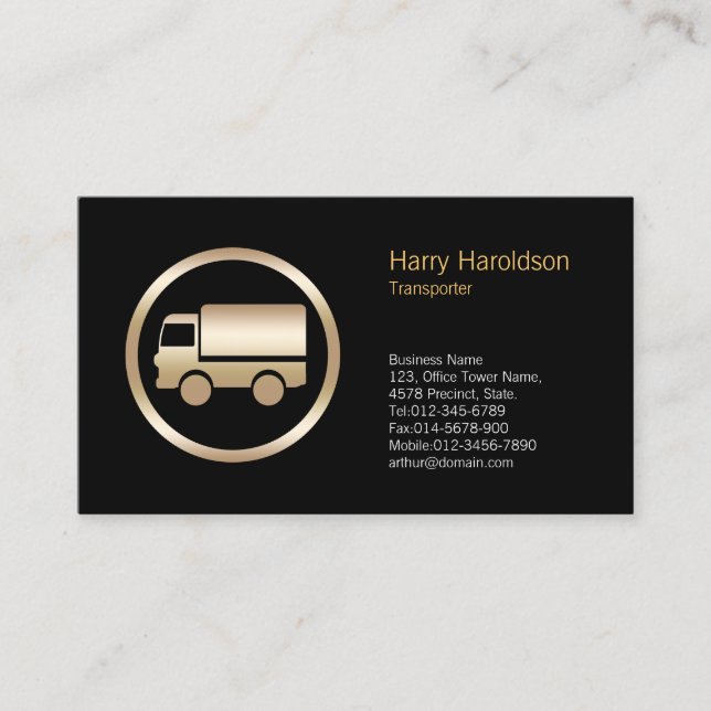 LKW Icon Transport Business Card Visitenkarte (Vorderseite)