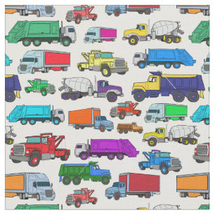 LKW-Illustrationen im Cartoon Stoff