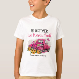 LKW Im Oktober tragen wir Rosa Brustkrebsbewusstse T-Shirt
