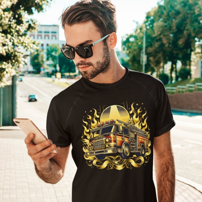 LKW in Flammen T-Shirt (Von Creator hochgeladen)
