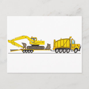 LKW-Kranwagen für schwere Aufgaben Postkarte