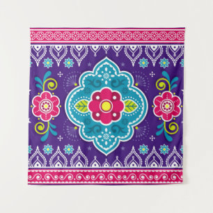 LKW-Kunst aus Indien und Pakistan nahtlos Muster d Wandteppich