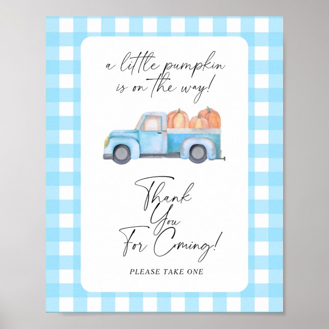 LKW-Kürbis - Danke, dass du gekommen bist Poster (Vorne)