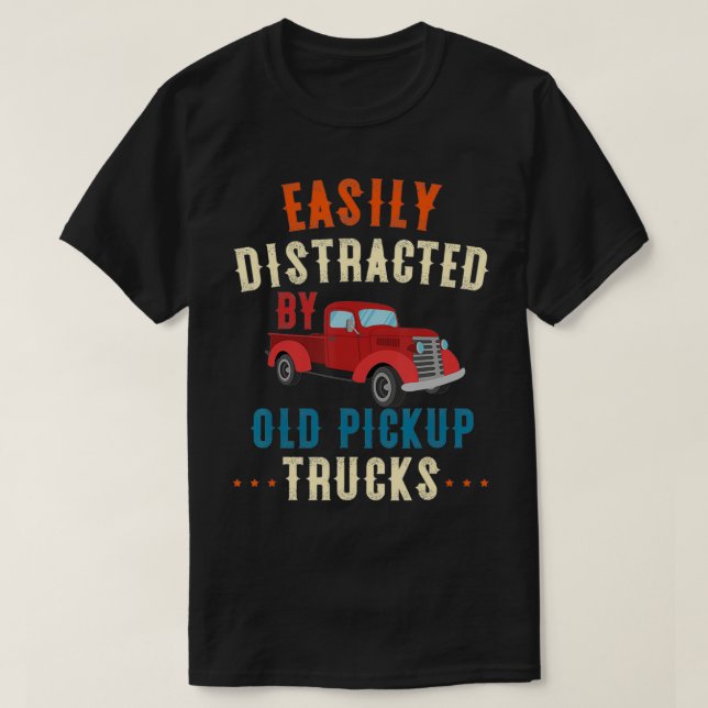 Lkw leicht abgelenkt von alten Lieferwagen LKWs Fu T-Shirt (Design vorne)
