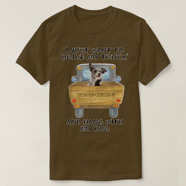 LKW-Lenker Hund Australischer Rinder T-Shirt (Design vorne)