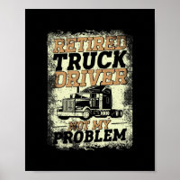 LKW-LKW-Fahrer Vintager Retro müde